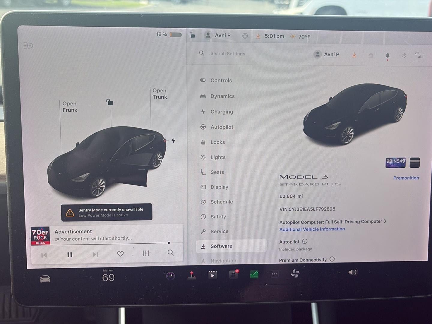2020 Tesla Model 3 Standard Range Plus